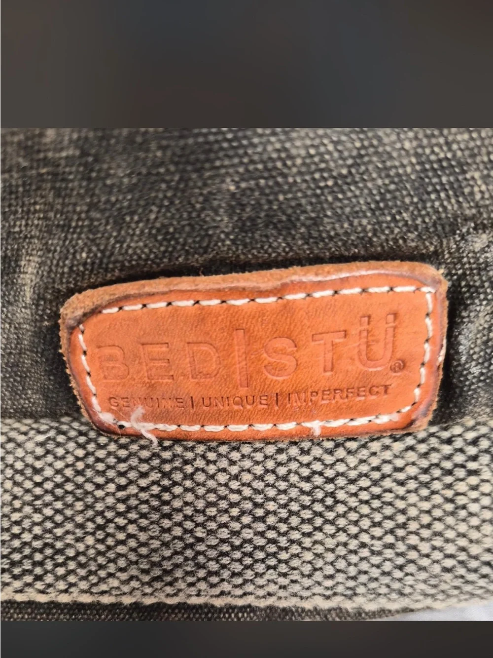 Bed Stu Brown & Olive Canvas Leather Messenger Bag